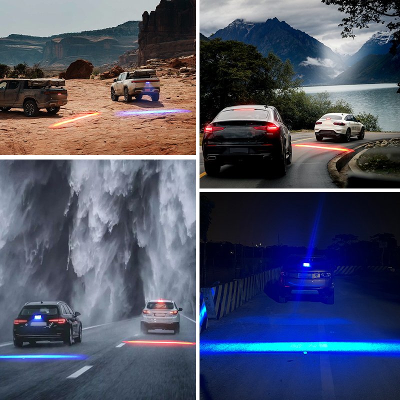 Tail Lamp Auto Moto Parking Vehicle Fog Signal Lamps Car Caution Strip Brake 4 *4 Atv Suv Anti Collision Led Driving Lights