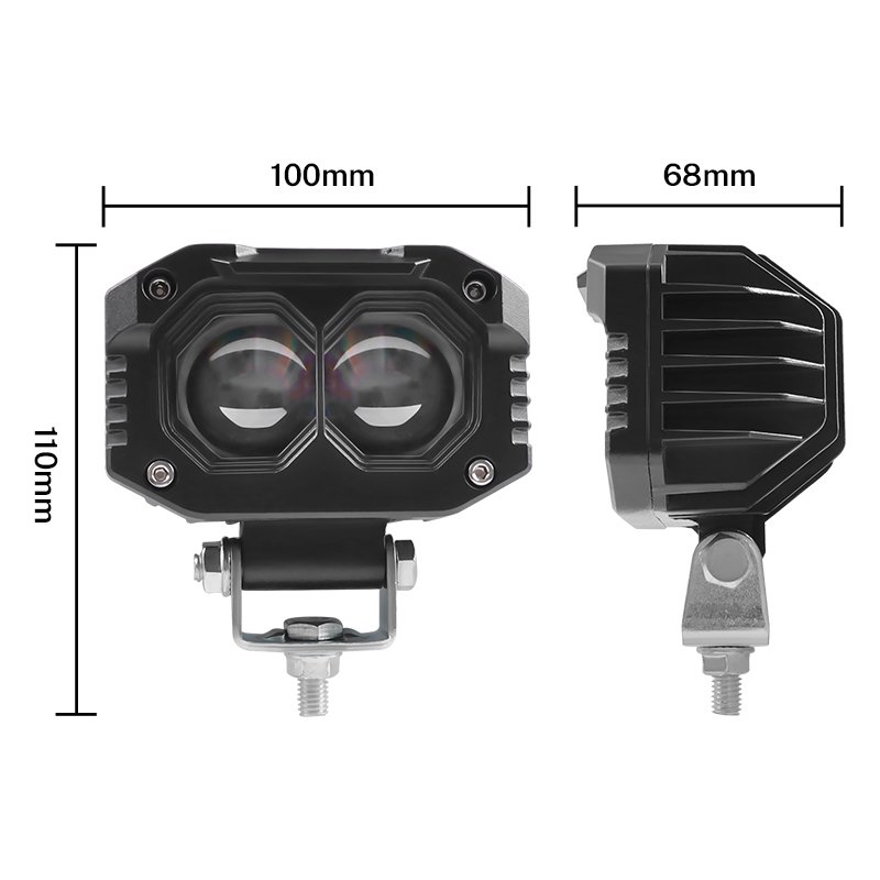 4 Inch 20W Motorcycle LED Spotlights Work Light Driving Lamp White Yellow With Red Demon Eyes for Car 4x4 Accessories Off Road