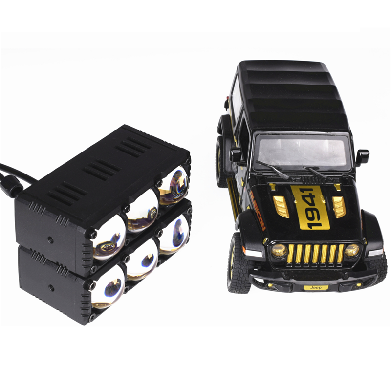 SENLO 3Lens 120W Car Motorcycle LED Spotlight Headlight Daytime Running Lights Mini Laser Light Work Light for Car ATV