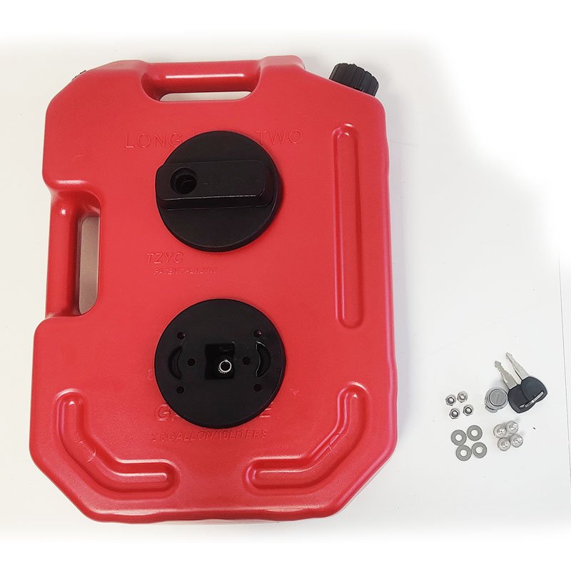 ATV UTV Motorcycle Car 4WD 10L 2.6Gallon Oil Container Drum Petrol Diesel Gas HDPE Plastic Fuel Tank Portable Jerry Can