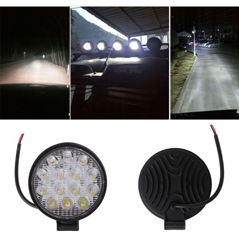 12V 24V 4 Inch 42W LED Work Light Spotlight Truck Fog Light for Motorcycle Tractor ATV Flood Driving Lamp SUV Car Accessories