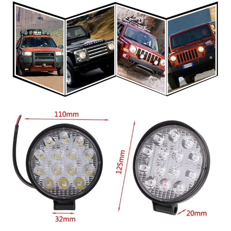 12V 24V 4 Inch 42W LED Work Light Spotlight Truck Fog Light for Motorcycle Tractor ATV Flood Driving Lamp SUV Car Accessories