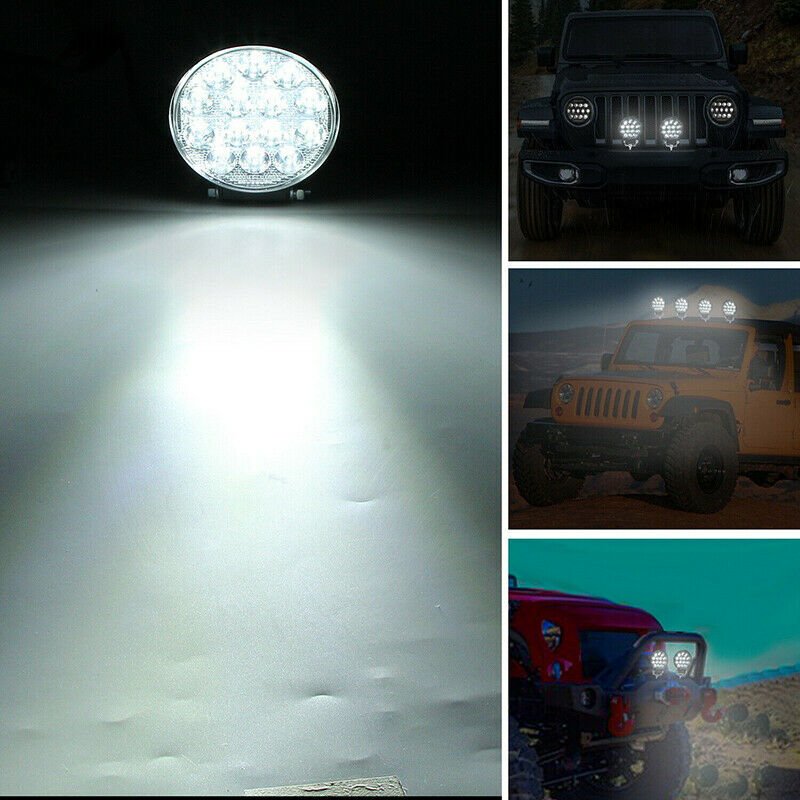 12V 24V 4 Inch 42W LED Work Light Spotlight Truck Fog Light for Motorcycle Tractor ATV Flood Driving Lamp SUV Car Accessories