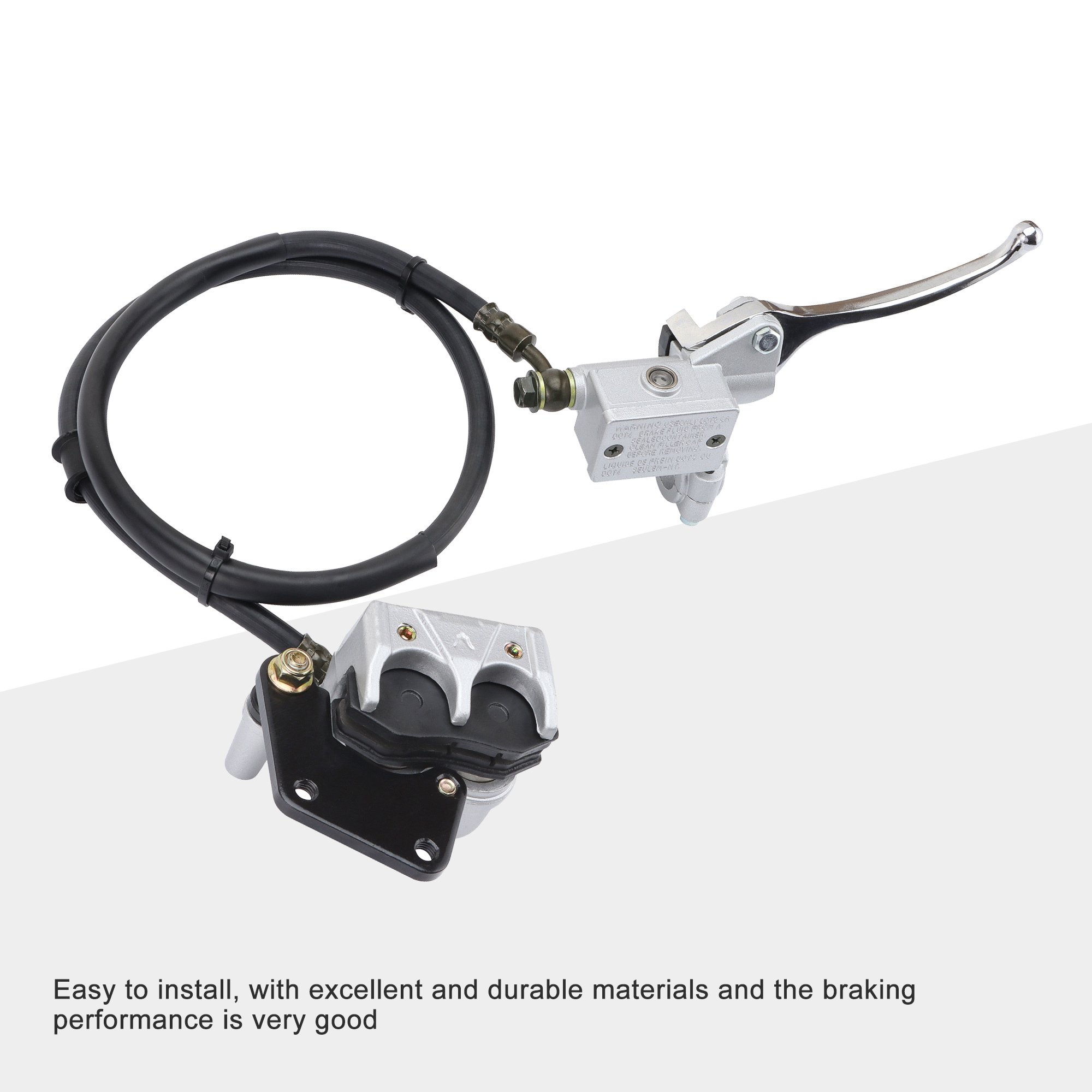 GOOFIT Hydraulic Front Brake Pump Assembly Caliper Cylinder Replacement for 50cc 70cc 90cc 110cc 125cc Dirt Bike ATV