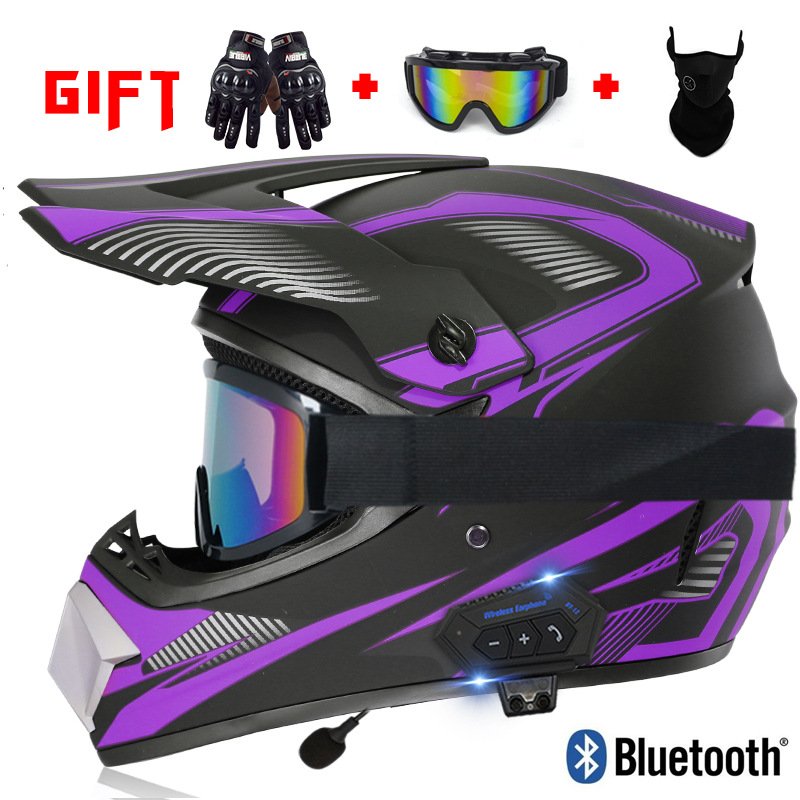 Hot Selling Kids Adults Motocross Helmets With Blue-tooth Off Road Helm for ATV Motor Cycle Cascos Flip up Motorcycle Helmet