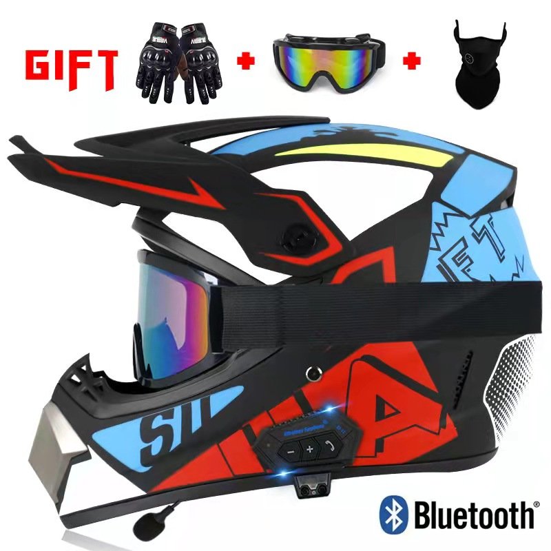 Hot Selling Kids Adults Motocross Helmets With Blue-tooth Off Road Helm for ATV Motor Cycle Cascos Flip up Motorcycle Helmet