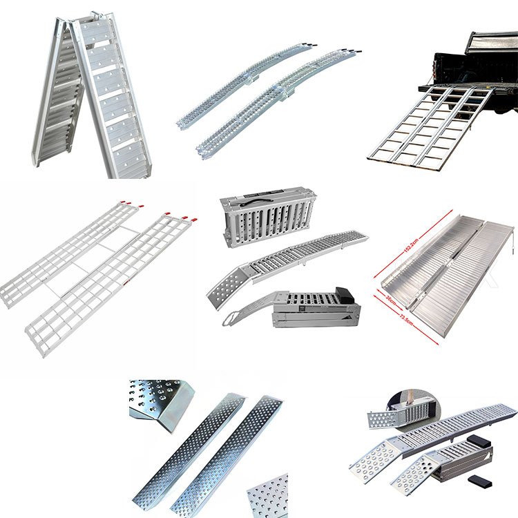 Folding Motorcycle ATV Aluminum Loading Ramp Snowmobile Lawn Trailer