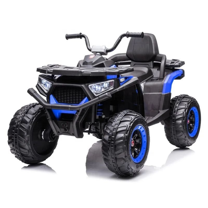 Wholesale 12V Kids Electric Motorcycle Big Wheels Power Battery Music Light Remote Control New Plastic ATV Quad Ride Car