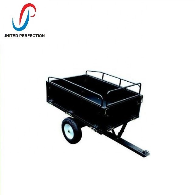 545KG ATV Ride-On Mower With Dump Cart Tow Behind Quad Garden Tip Trailer for Motorcycles & ATVs