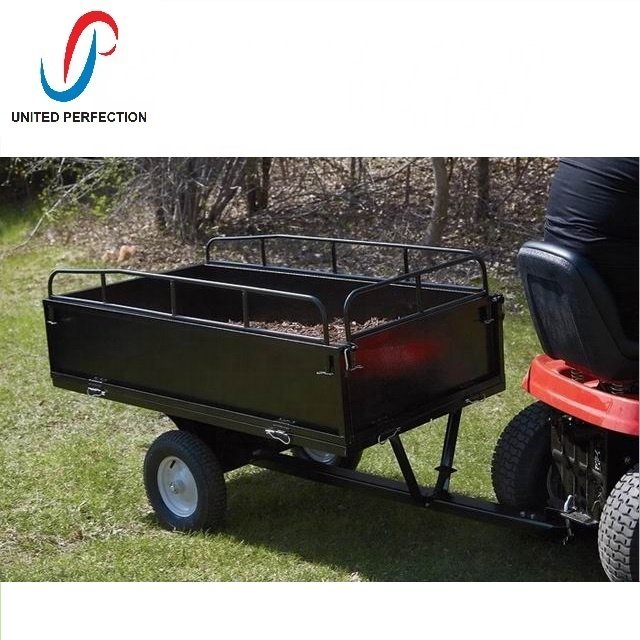 545KG ATV Ride-On Mower With Dump Cart Tow Behind Quad Garden Tip Trailer for Motorcycles & ATVs