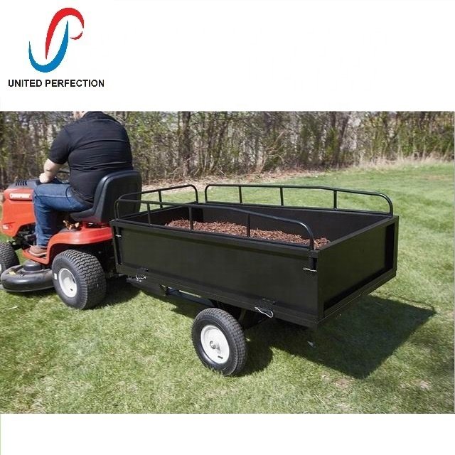 545KG ATV Ride-On Mower With Dump Cart Tow Behind Quad Garden Tip Trailer for Motorcycles & ATVs