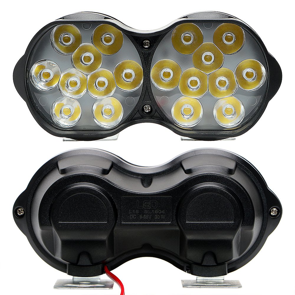30W LED Work Headlight 3000LM Car Motorcycle Bike Fog Bulb DRL Spotlight Led Lamp DIY Scooter White External 6/9/18 LED Headlamp