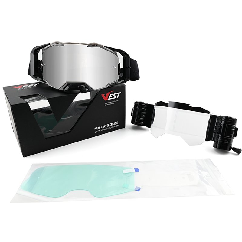 Motorcycle Motocross Goggles Offer Customization Strap Logo Anti Scratch UV Protection Tear-Offs Dirt Bike Goggles