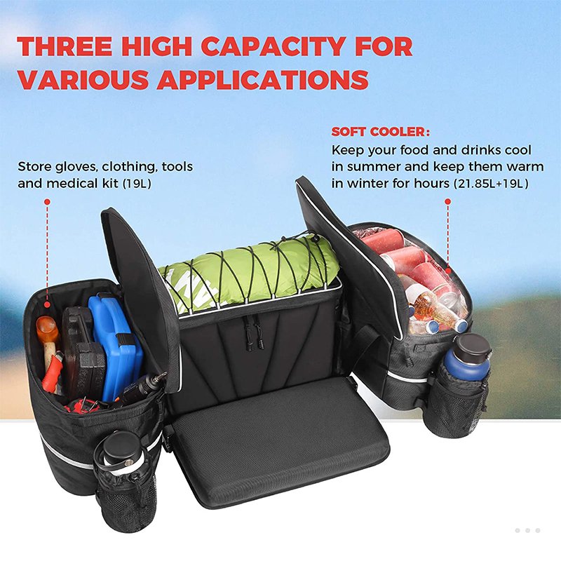Customable Waterproof Padded Universal ATV Motorcycle Luggage Bag ATV UTV Gear Seat Cooler Storage Bag
