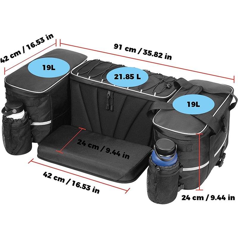 Customable Waterproof Padded Universal ATV Motorcycle Luggage Bag ATV UTV Gear Seat Cooler Storage Bag