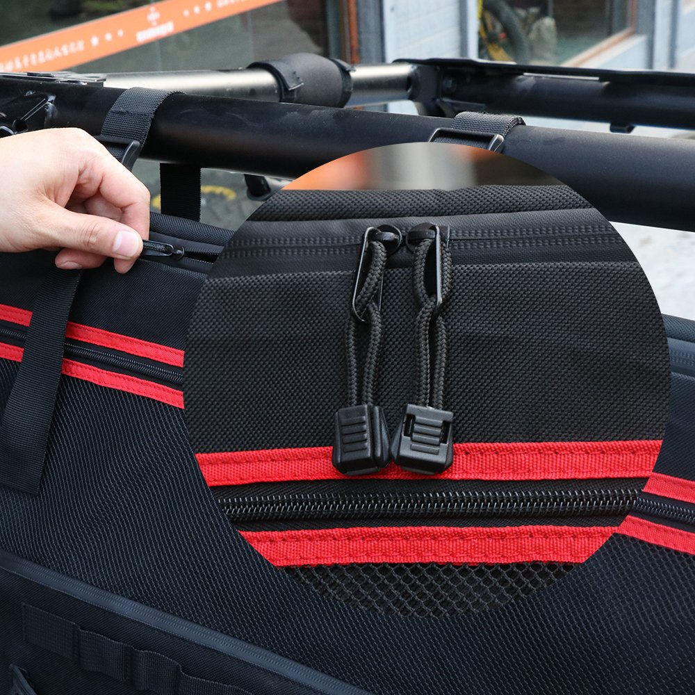 Black ATV UTV Large Roll Cage Accessories Rear Trunk Storage Bags Organizer