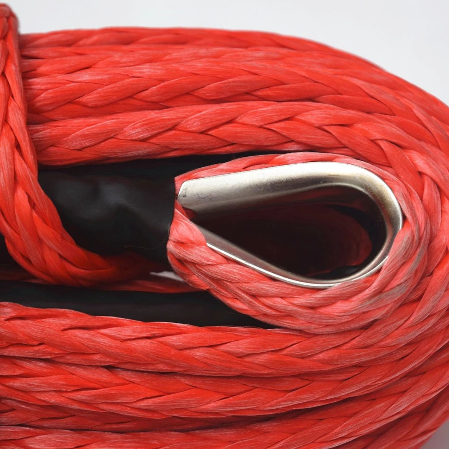 Monster4WD 12mm X 45m ATV Winch Line Auto Trailer Rope Synthetic Winch Cable Off Road Towing Ropes for Winches