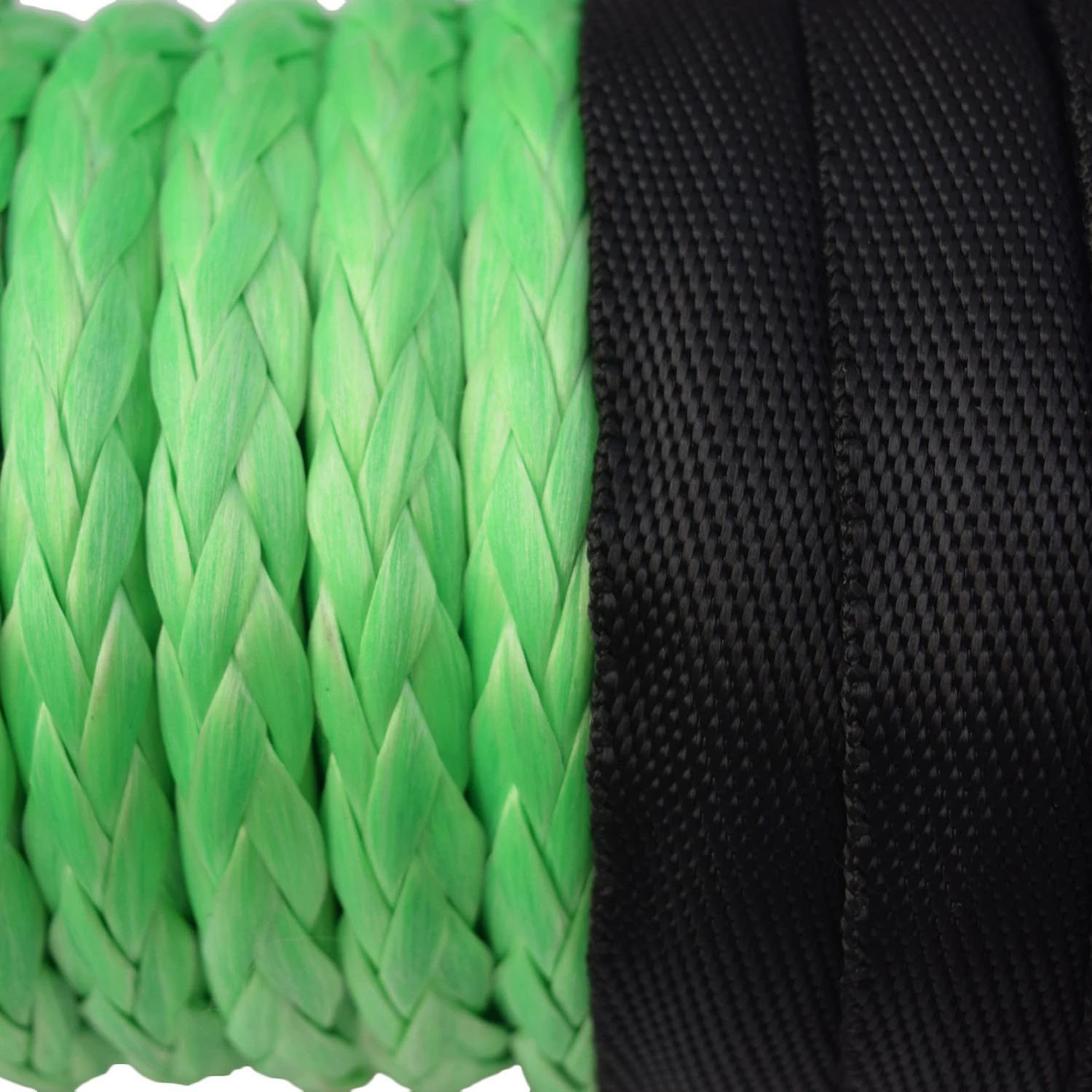 Monster4WD 12mm X 45m ATV Winch Line Auto Trailer Rope Synthetic Winch Cable Off Road Towing Ropes for Winches