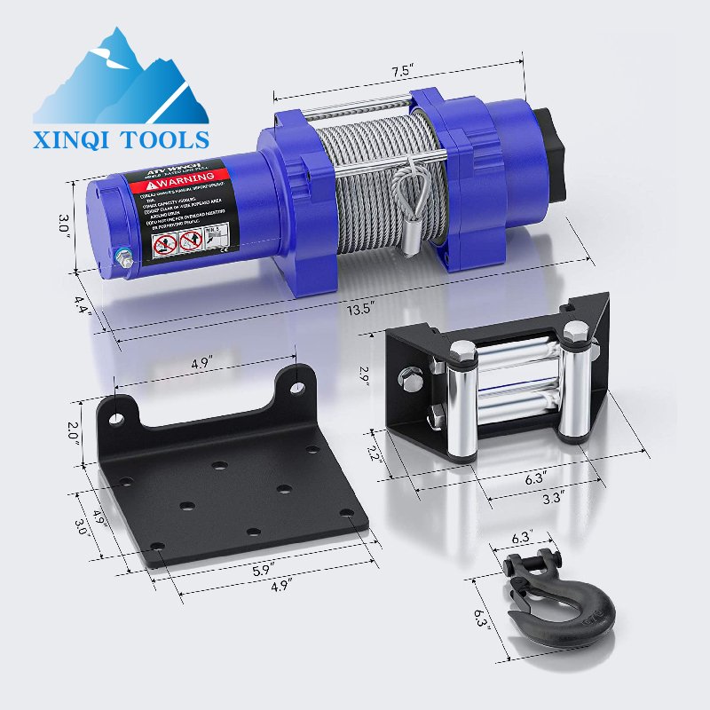 XINQI Portable 4500Lb Electric Winch ATV/UTV Winch With Switch Handle for Boat Auto