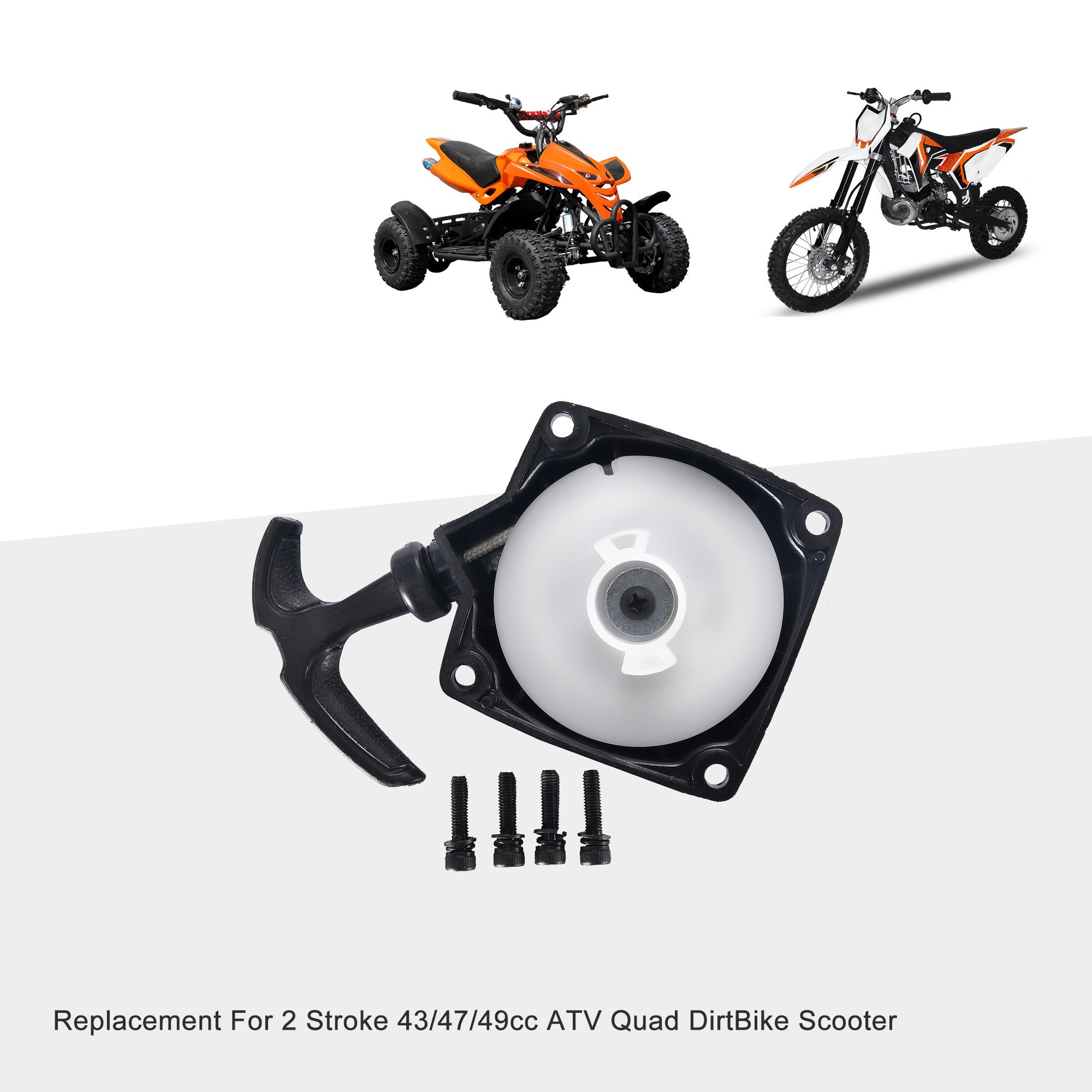 GOOFIT Motorcycle Alloy Pull Starter Recoil Moto Starter Replacement for 2 Stroke 43cc 47cc 49cc ATV Quad Dirt Bike Scooter