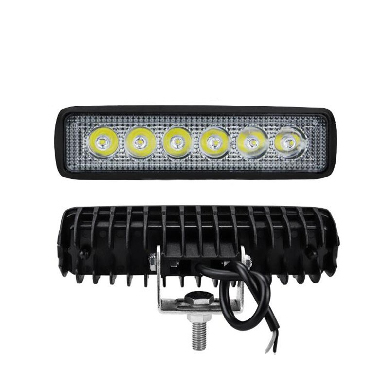 18w Led Car Work Light Bar 6 Inch 6 Led 18w Truck Modification Spotlight Long Strip Light for Atv Utv Ssv Parts