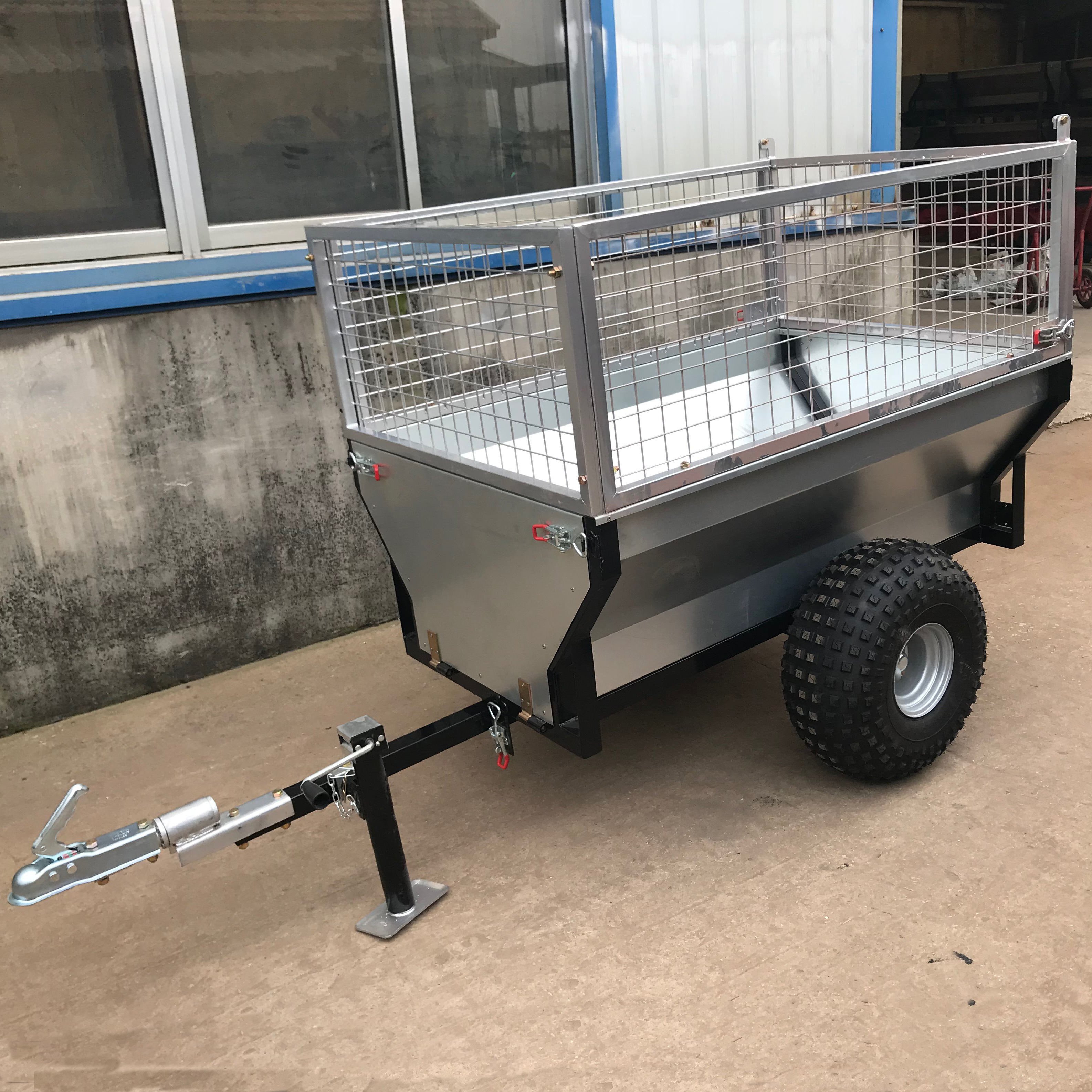 Galvanized ATV Quad Towable Trailer with 500KGS Dump Box for Motorcycle & ATV Trailers
