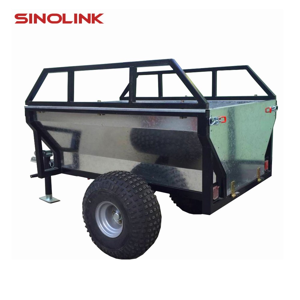 Galvanized ATV Quad Towable Trailer with 500KGS Dump Box for Motorcycle & ATV Trailers