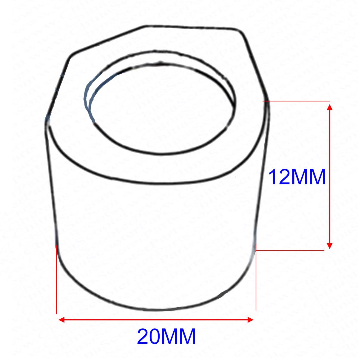 Polygon 20x12 Variator Roller for 250 260 300 400 VOG YP Majesty APRILIA MBK MALAGUTI Linhai Scooter Parts ATV Go Kart Buggy