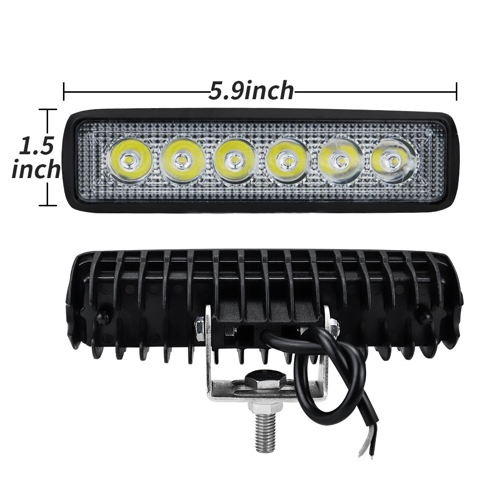 DXZ Car 6LED Work Light 18W Car Light 4x4 Spotlight Off-road Work Light 12V for Truck ATV UTV