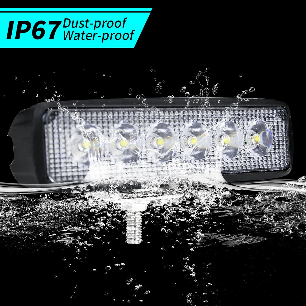 DXZ Car 6LED Work Light 18W Car Light 4x4 Spotlight Off-road Work Light 12V for Truck ATV UTV
