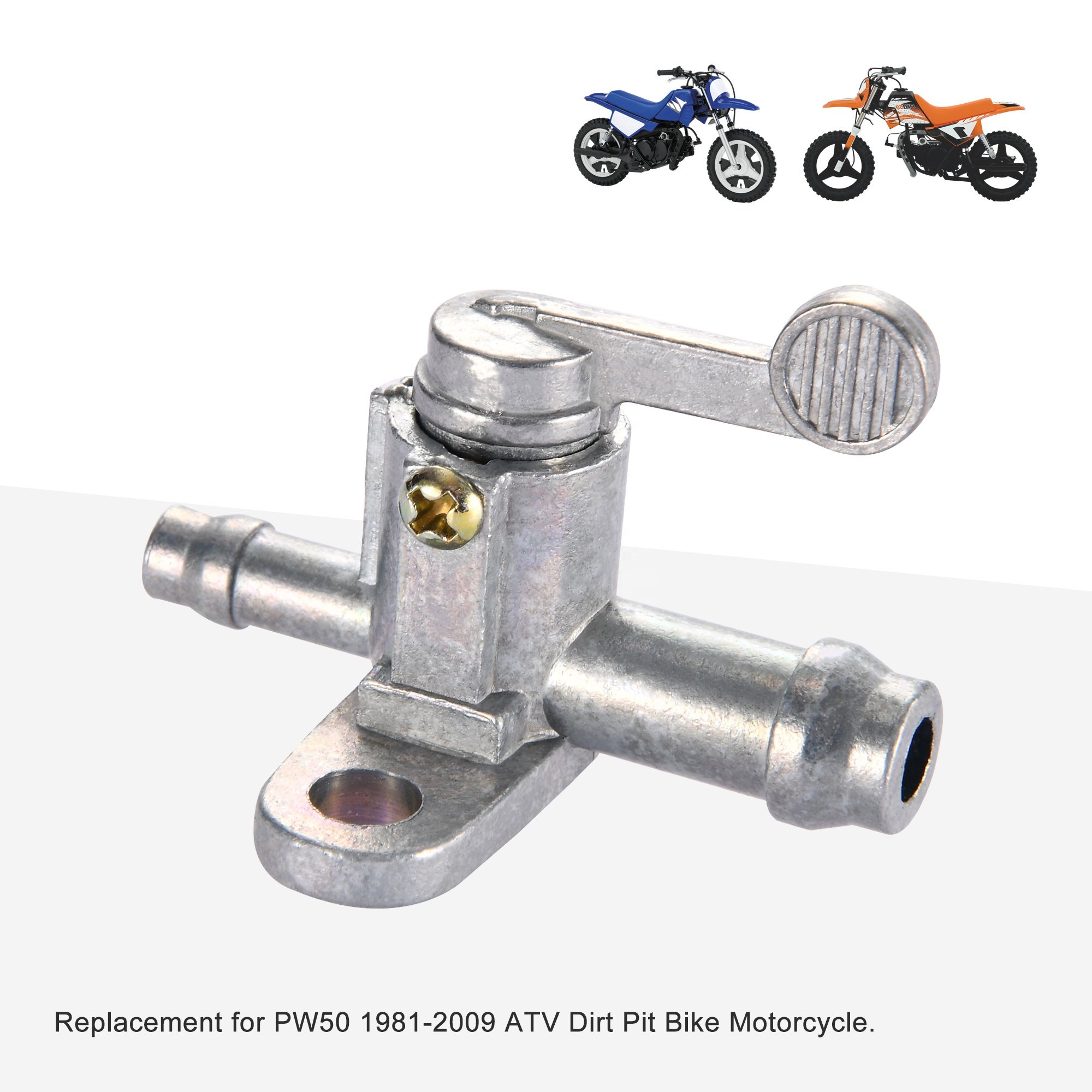 GOOFIT 1/4" Motorcycle Fuel Tank Petcock Switch Replacement for PW50 1981-2009 ATV Dirt Pit Bike Scooter Moped Go Kart