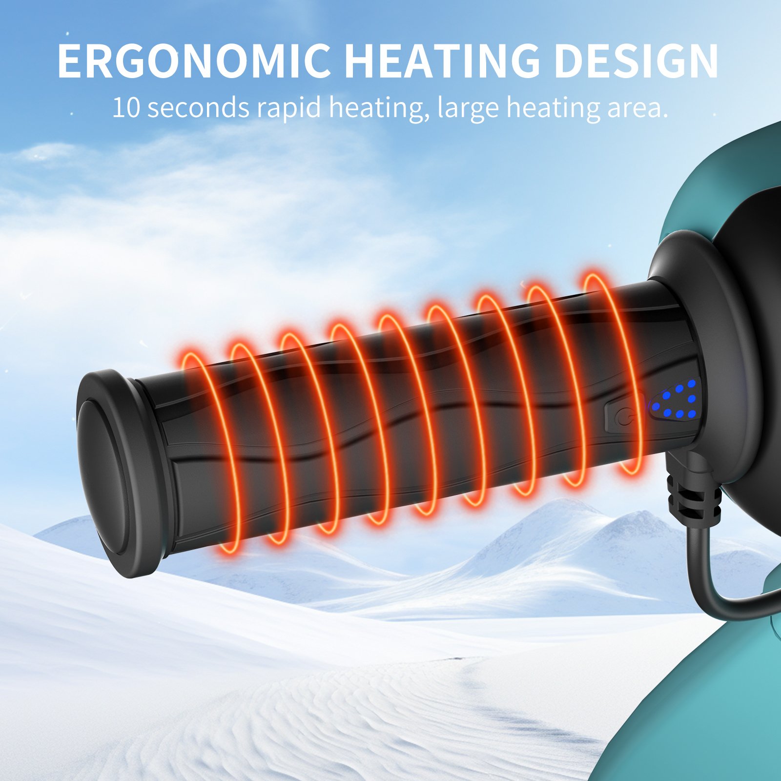 Integrated Handle Thumb Heating Atv Four Wheeler Heated Handlebar Grips and Thumb Heater