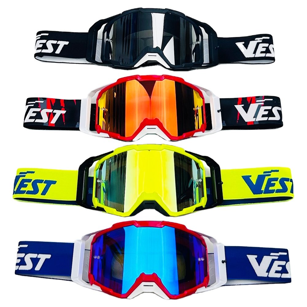 Low Cost Motocross Goggles Support Custom Logo Strap Multi Color Lens Oem Mtb Dirtbike Motorcycle Goggles Manufactures