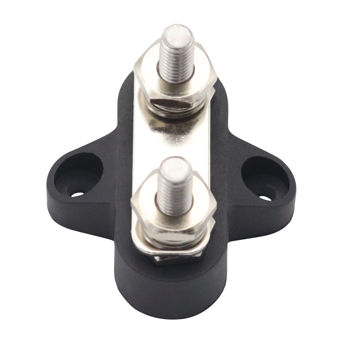 EL-BT09-M6 Power Terminal Block, 2 Stud Bus Bar, Nylon Base, Tin Plated Brass, Rustproof for Car, RV, ATV, M6,M8