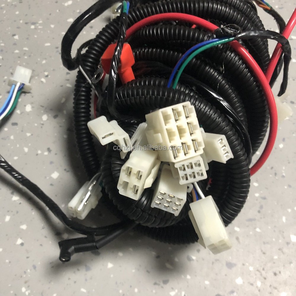 CQHZJ Factory Wholesale ATV Tricycles Parts All Terrain Vehicle Complete Wire Harness Cable Assembly ATV CDI Full Vehicle Cable