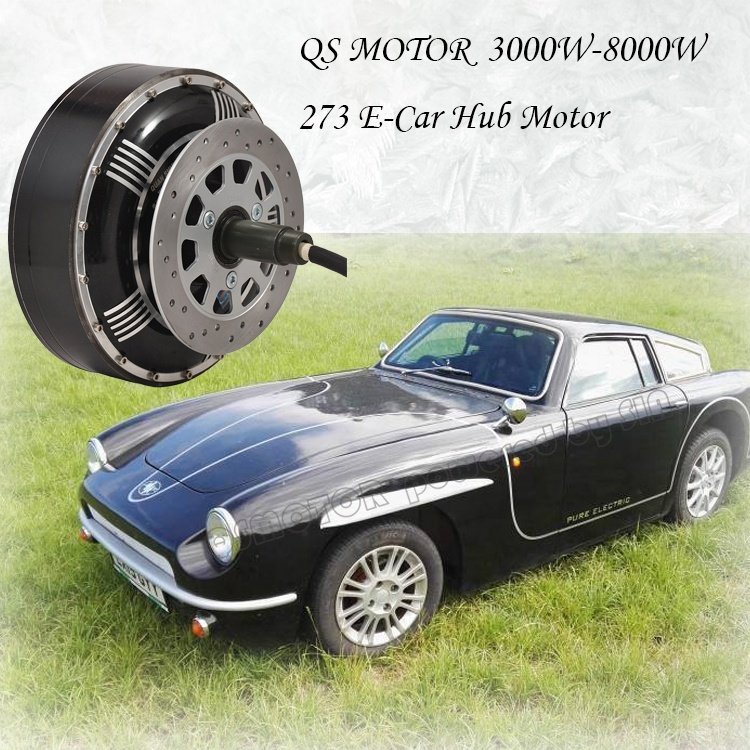 QS Motor 3000W BLDC Brushless Hub Motor Single Shaft for Electric Golf ATV Cars-V3 Type 205 50H Waterproof Protection