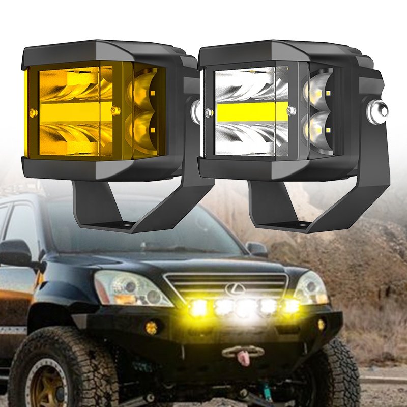 new waterproof atv utv bumper halo combo beam flood auxiliary vehicle work fog driving spot amber car led pod off road lights