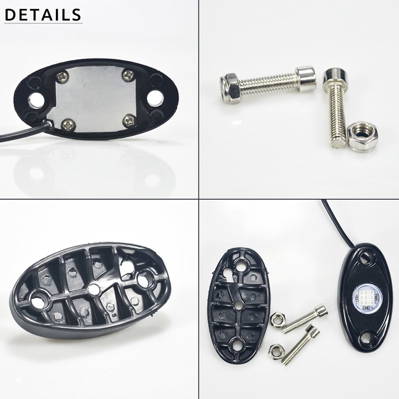 High Quality 9W Mini 2" Rock Light Pod Bright Ambient Lighting Car 9 LED Pure White Rock Lights for Trucks Atv SUV Motorcycle