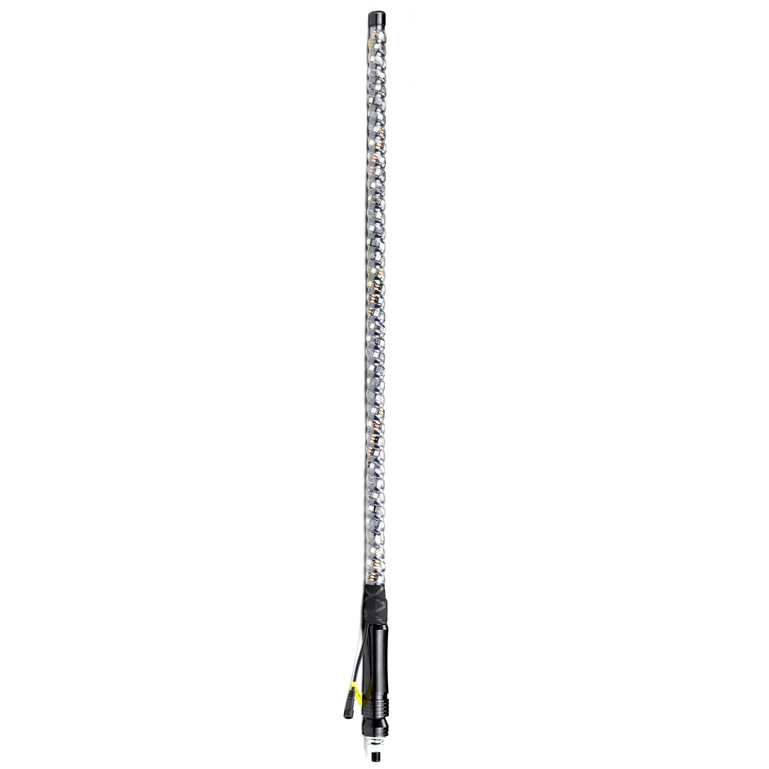 APP Remote Control Quick Release Mount RGB Spiral Antenna LED Whip 3FT/1PC Flagpole for ATV/UTV Motorcycle Offroad Vehicle