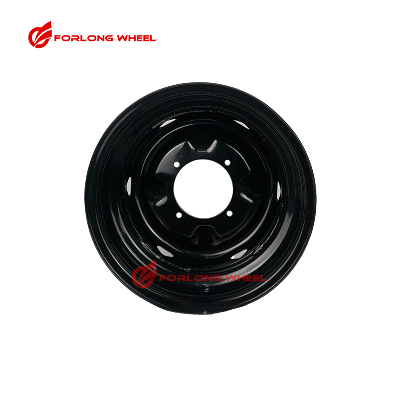 FORLONG 14 Inch Black Steel ATV & UTV Wheels 6.00X14 4x136 4-136-110 4-136-112 Customizable OEM ODM for 27X9-14 Tyres