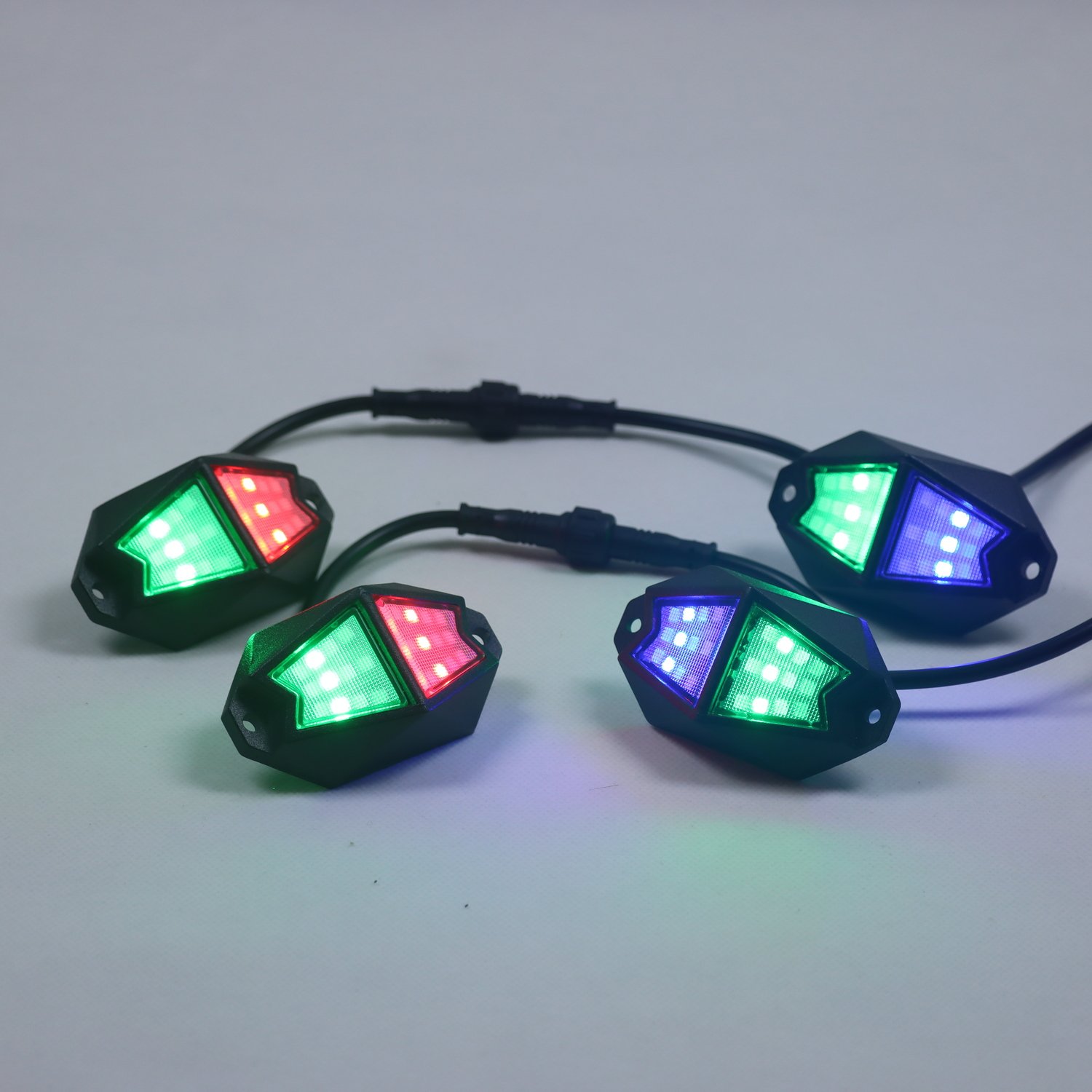 24 Chips Rock Lights Kit Waterproof Led Rock Light White for Jeep Trucks Off Road ATV UTV RZR SUV