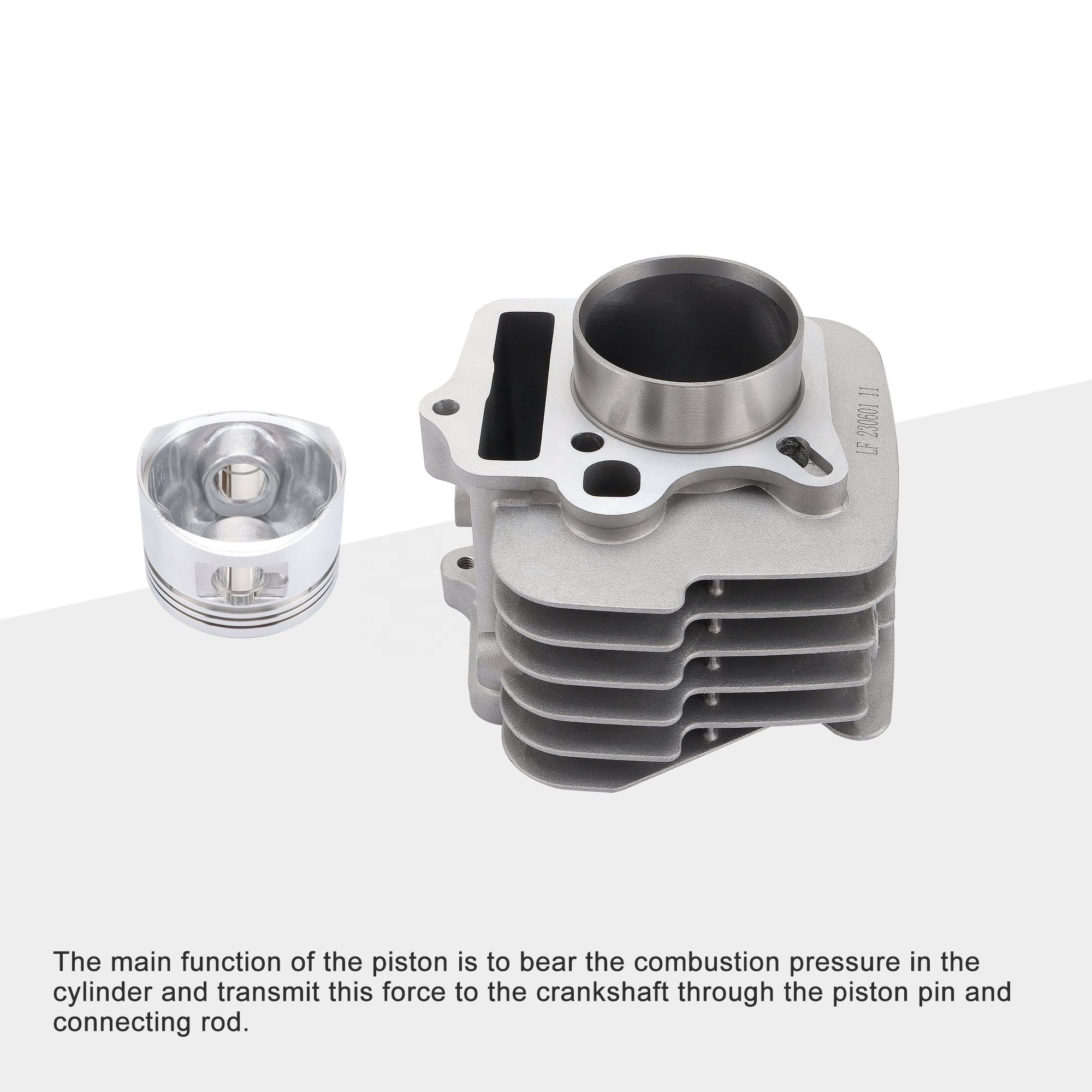 GOOFIT 52.4mm Aluminum Cylinder Liner With Gaskets Piston Replacement for Lifan 125cc LF125 Horizontal Engines Dirt Pit Bike ATV