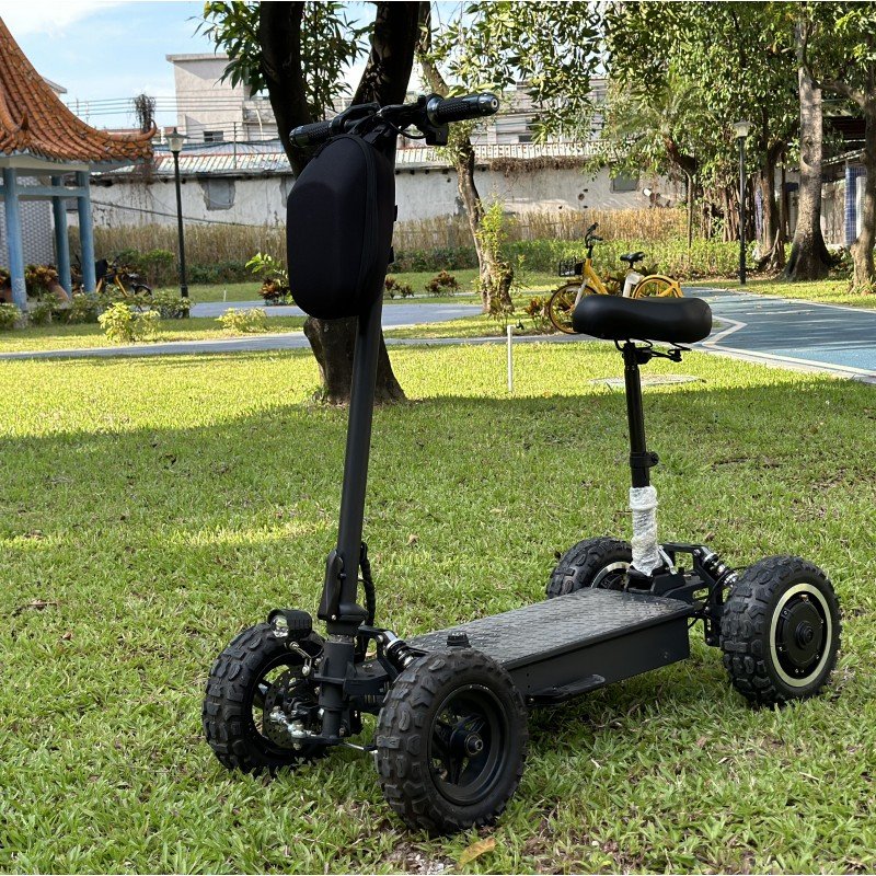 Factory Vehicle 48V 11inch 2*1200W Electric Scooter Rear Tray 4 Wheel Rear Trailer Trolley Golf