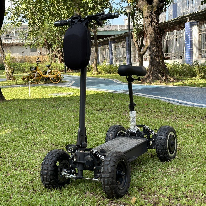 Factory Vehicle 48V 11inch 2*1200W Electric Scooter Rear Tray 4 Wheel Rear Trailer Trolley Golf