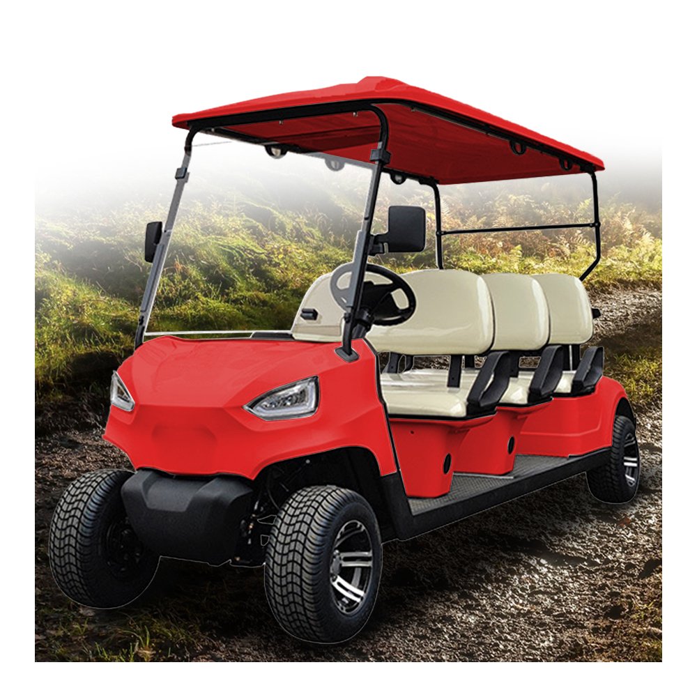 2024 New Street Legal Electric Golf Cart Lifted 6 Seater Atv Farm Vehicle 4x4 48V Ready to Ship Gas Golf Cart