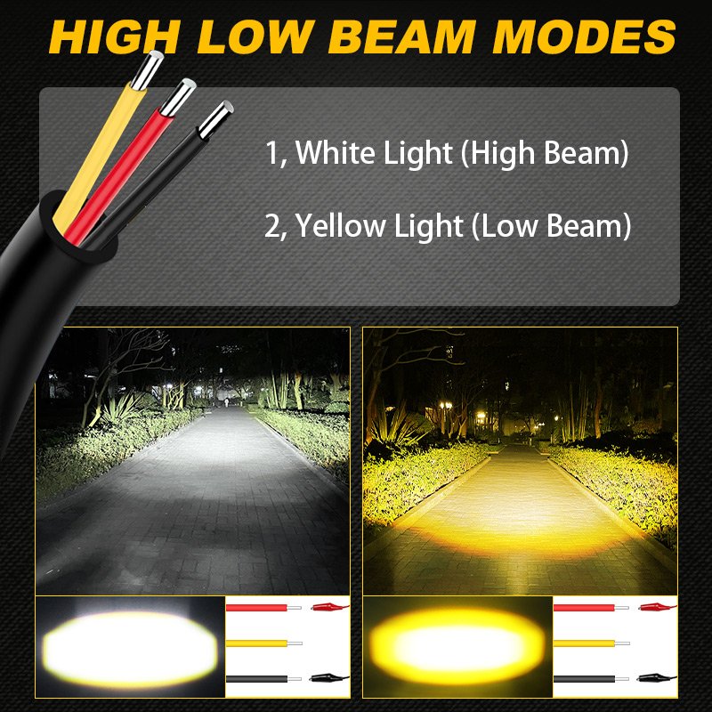 3 Inch LED Work Light 40W 12V 24V High and Low Beam Lamp LED Driving Light for Offroad Truck Trator ATV UTV Boat