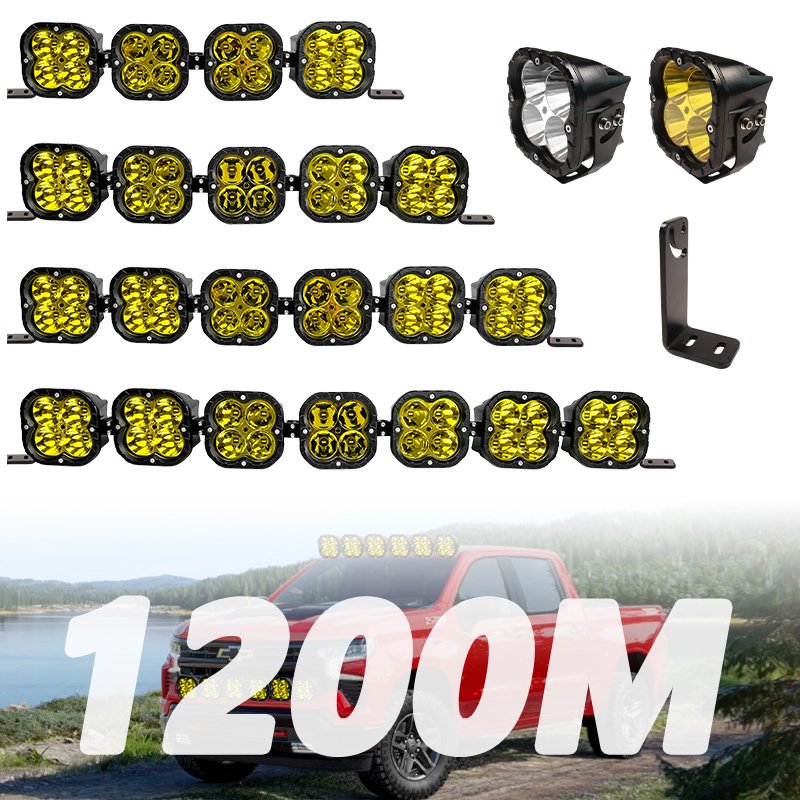 5x5 Inch 80W LED Cube Pods Driving Fog Amber Off Road Work Light for Off-road Vehicles Suit for ATV