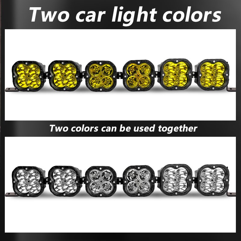 5x5 Inch 80W LED Cube Pods Driving Fog Amber Off Road Work Light for Off-road Vehicles Suit for ATV