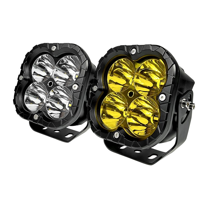 5x5 Inch 80W LED Cube Pods Driving Fog Amber Off Road Work Light for Off-road Vehicles Suit for ATV