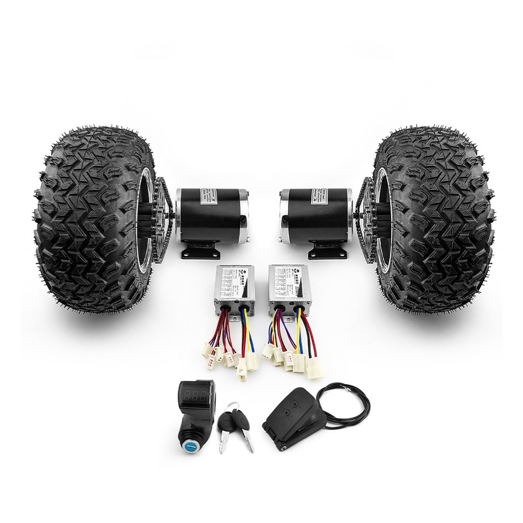 48V 1000W 10 Inch Fat Tire Electric ATVs Go Kart Dual Chain Driven High Speed Brushed Motor Kit